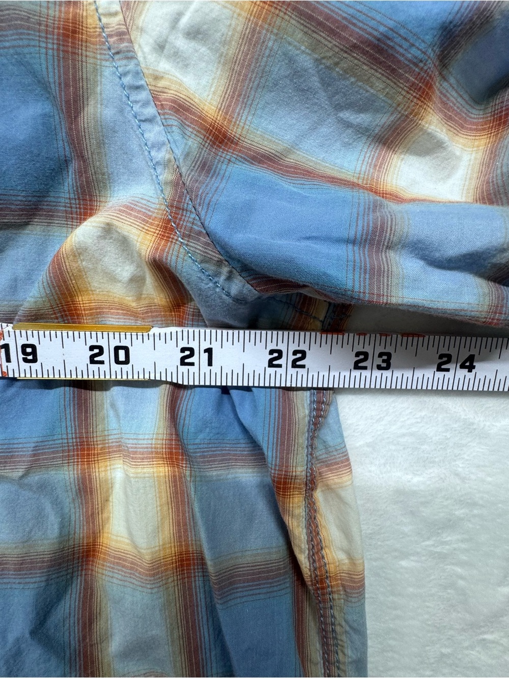 Tommy Bahama Jeans Blue Plaid Short Sleeve Button Front Shirt XL - Picture 8 of 12